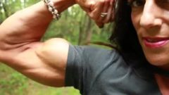 Female Bodybuilder With Peaked Biceps