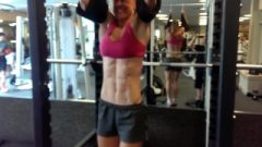 Flirtatious Milf Working Out Her Ripped Abs Rough For Her Dude Urging Her On