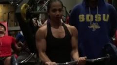 Malaysian Muscle Girl Pumping Up Her Biceps