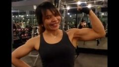 Asian FBB Milf Pumping Up Her Biceps 8