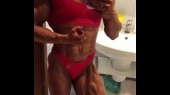 Most Ripped And Vieny Muscle Chick Flexes Lean Body Fbb