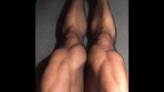 Fbb Attractive Muscle Legs In Ebony Pantyhose – Muscle Control
