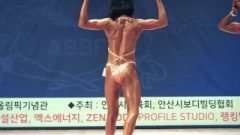 Strong Korean Female Body Builder Showing Off