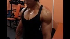 Jacked And Roided Female Body Builder